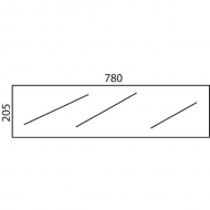D6602 Szyba tylna, dolna 780x205 mm