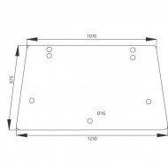 D6652 Szyba tylna, górna 1230x675 mm