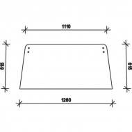 D6744 Szyba tylna, górna 1260x615 mm