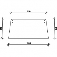 D6744 Szyba tylna, górna 1260x615 mm