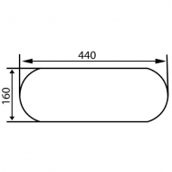 D6749 Szyba tylna, dolna 440x160 mm