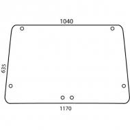 D6772 Szyba tylna, górna 1170x640 mm