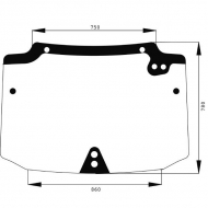 D6868 Szyba tylna, górna 1170x780 mm