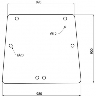 D6918A Szyba tylna, górna 980x900 mm