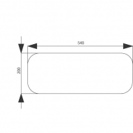 D6943 Szyba tylna, dolna 540x200 mm