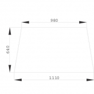 D7049 Szyba tylna, górna 1110x640 mm