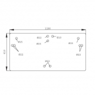 D7105 Szyba tylna, górna 1190x610 mm