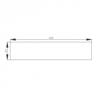 D7106 Szyba tylna, dolna 640x95 mm