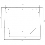 D7267 Szyba tylna, górna 1150x870 mm