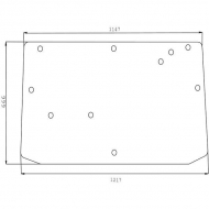 D7268 Szyba tylna, górna 1220x660 mm