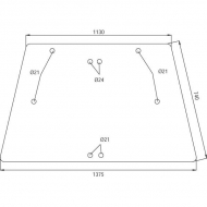 D7290 Szyba tylna, górna 1175x740 mm