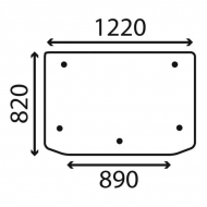 D7516 Szyba tylna, górna 1230x780 mm