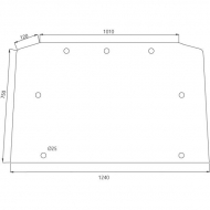 D7532 Szyba tylna, górna 1240x750 mm
