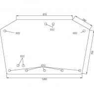 D7547 Szyba tylna, górna 1265x760 mm