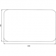 D7549 Szyba tylna, dolna regulowana 340x265 mm
