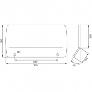 D7721 Szyba tylna dolna 955x500 mm