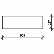 D7733 Szyba tylna dolna 900x278 mm