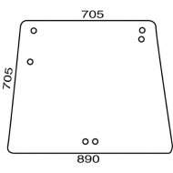 D7761 Szyba tylna górna 890x710 mm