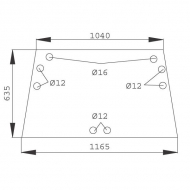 D8023 Szyba tylna 1165x635 mm