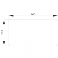 D8097 Szyba tylna, dolna 765x380 mm
