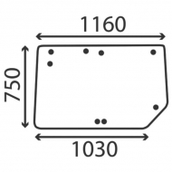 D8098 Szyba tylna, górna 1235x752 mm