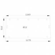 D8508 Szyba tylna, górna 1175x510 mm