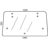 D9015 Szyba tylna, górna 1070x595 mm