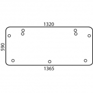 D9015T Szyba tylna, górna 1370x590 mm
