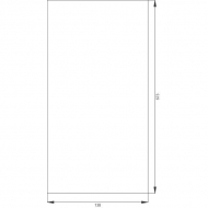 D9041 Szyba narożna, tylna 673x138 mm