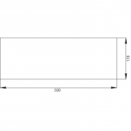 D9043 Szyba tylna, dolna 500x180 mm