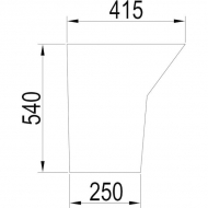 1332268C1N Szyba boczna 540x415 mm