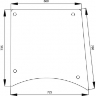 1332447C91N Szyba boczna 760x725 mm