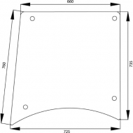 1332448C91N Szyba boczna 760x725 mm