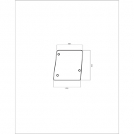 134268023N Szyba boczna 555x510 mm