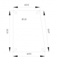 205810040300N Szyba boczna 485x640 mm