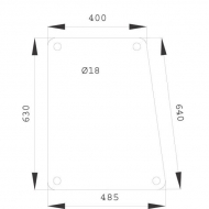 205810040350N Szyba boczna 485x640 mm