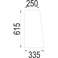 3217193R1N Szyba boczna, stała 615x335 mm