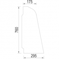 335753A1N Szyba boczna  295x760 mm