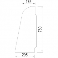 335754A1N Szyba boczna 295x760 mm