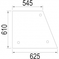 3402264R1N Szyba boczna 625x610 mm