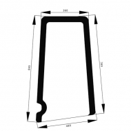 524810011200N Szyba boczna, górna 845x470 mm