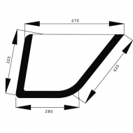 524810011220N Szyba boczna, dolna 470x320 mm