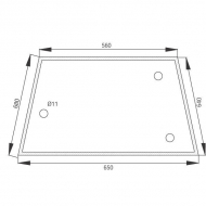 84368061 Szyba boczna, Zetor 650x680 mm