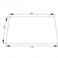 D6606 Szyba boczna, górna 1130x565 mm