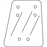 D6651 Szyba boczna 669x601 mm