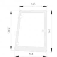 D6721 Szyba boczna 780x635 mm