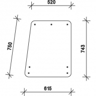 D6739 Szyba boczna 745x615 mm