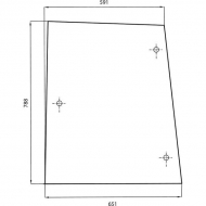 D6825 Szyba boczna 790x650 mm