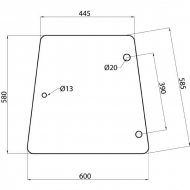 D6904 Szyba boczna 600x585 mm