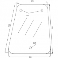 D7024 Szyba boczna 635x565 mm